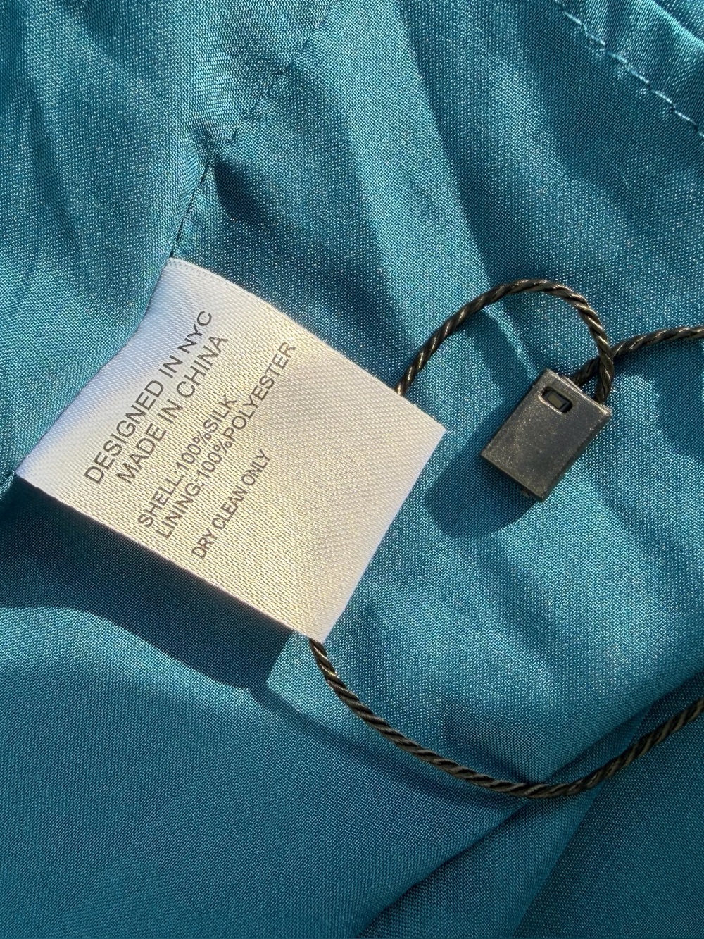 Yumi Kim Teal Satin Wrap Maxi Dress with Side Slit - Picture 13 of 14
